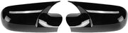 Specchio retrovisore in ABS con finitura nera lucida e fibra di carbonio, compatibile con Renault Megane 2 MK2 2002-2009 - 1 coppia - facile da installare - realizzato con materiale ABS duraturo