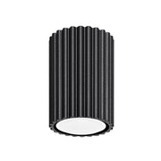Faretto soffitto nero tubo rigato 10cm GU10 GRAVIO