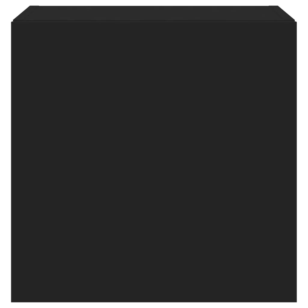 Mobile TV multimediale mensola TV credenza mobile TV parete attrezzata per sala da pranzo soggiorno camera da letto con luci LED 40,5 x 35 x 40 cm nero 02_0027885