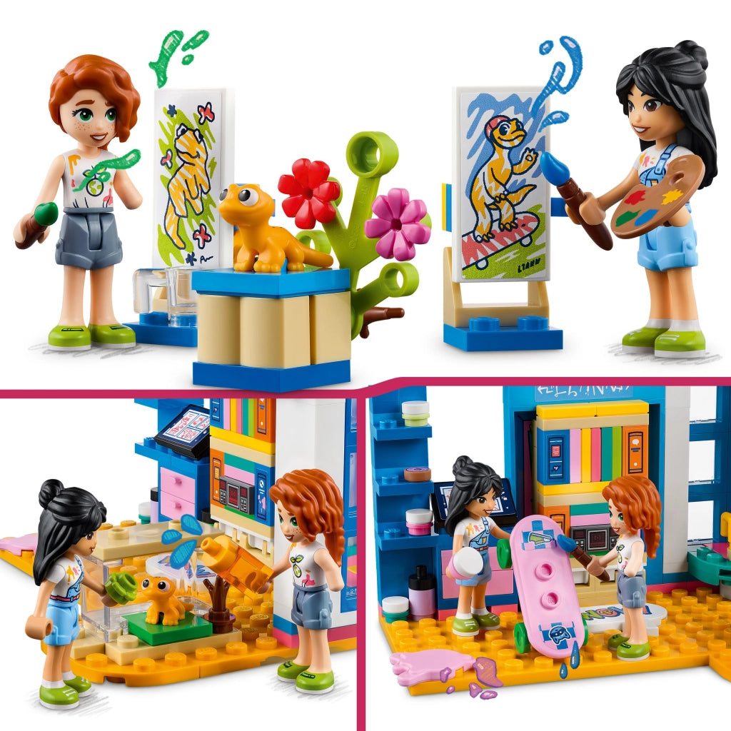 LEGO 41739 Friends La cameretta di Liann, Camera da Letto a Tema Artistico con Personaggi 2023 Autumn e Geco Domestico,