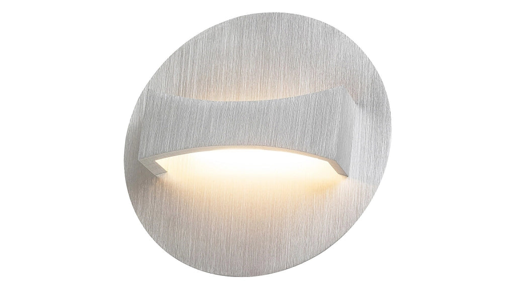 Applique LED rotonda 6W alluminio spazzolato Neville Rabalux