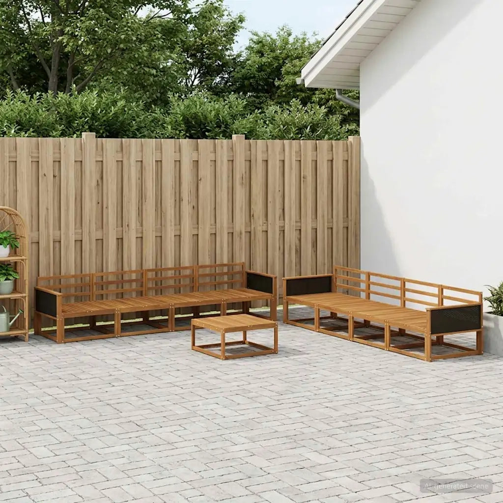 Set di divani da esterno 9 pcs Naturale 3382432