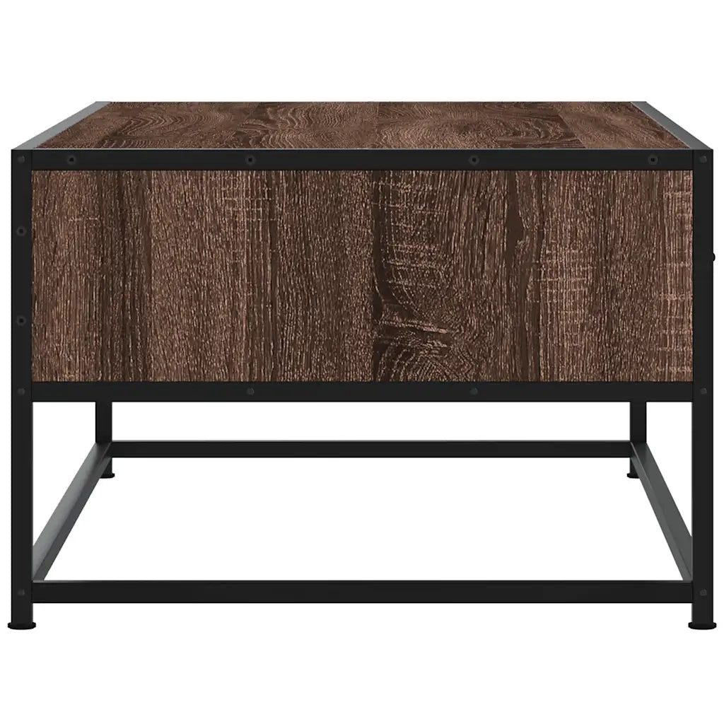 Tavolino salotto | Tavolino da caff¨¨ | Tavolino da Soggiorno Rovere Marrone 100x50x35cm Multistrato Metallo