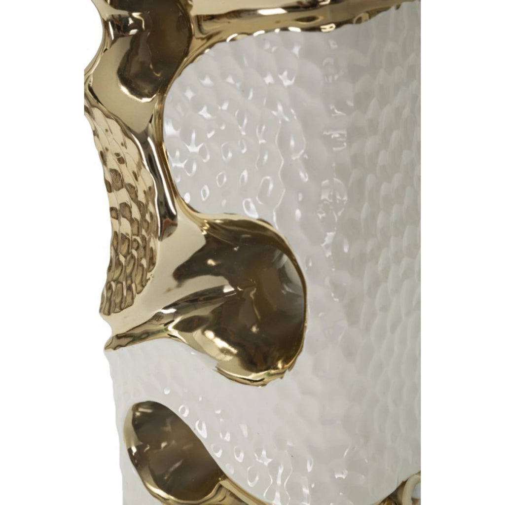 Lampada da Tavolo VKH111, Bianco, Ceramica, 30x30x43,5 cm