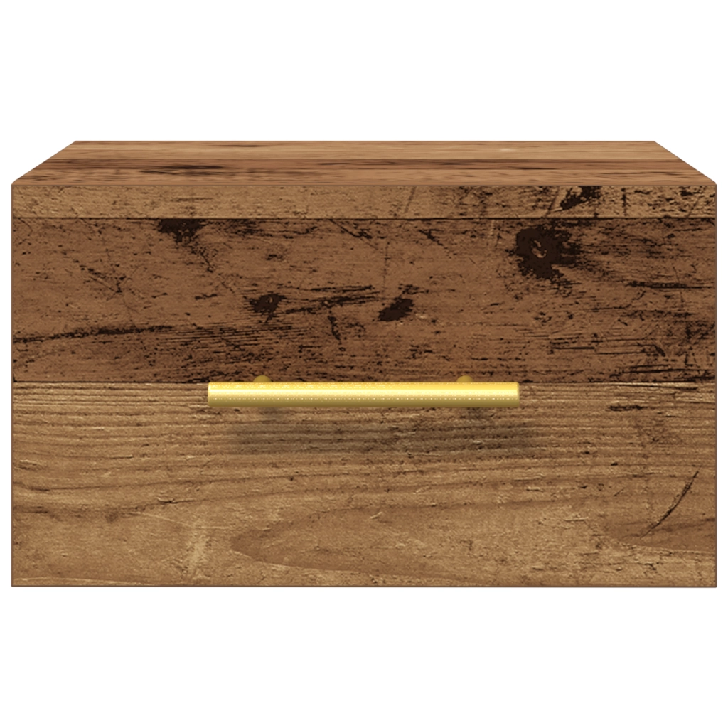 Cabinet da letto a muro in legno vecchio 35x35x20 cm