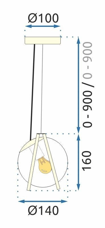 Lampada APP1089-1CP Gold Transparent