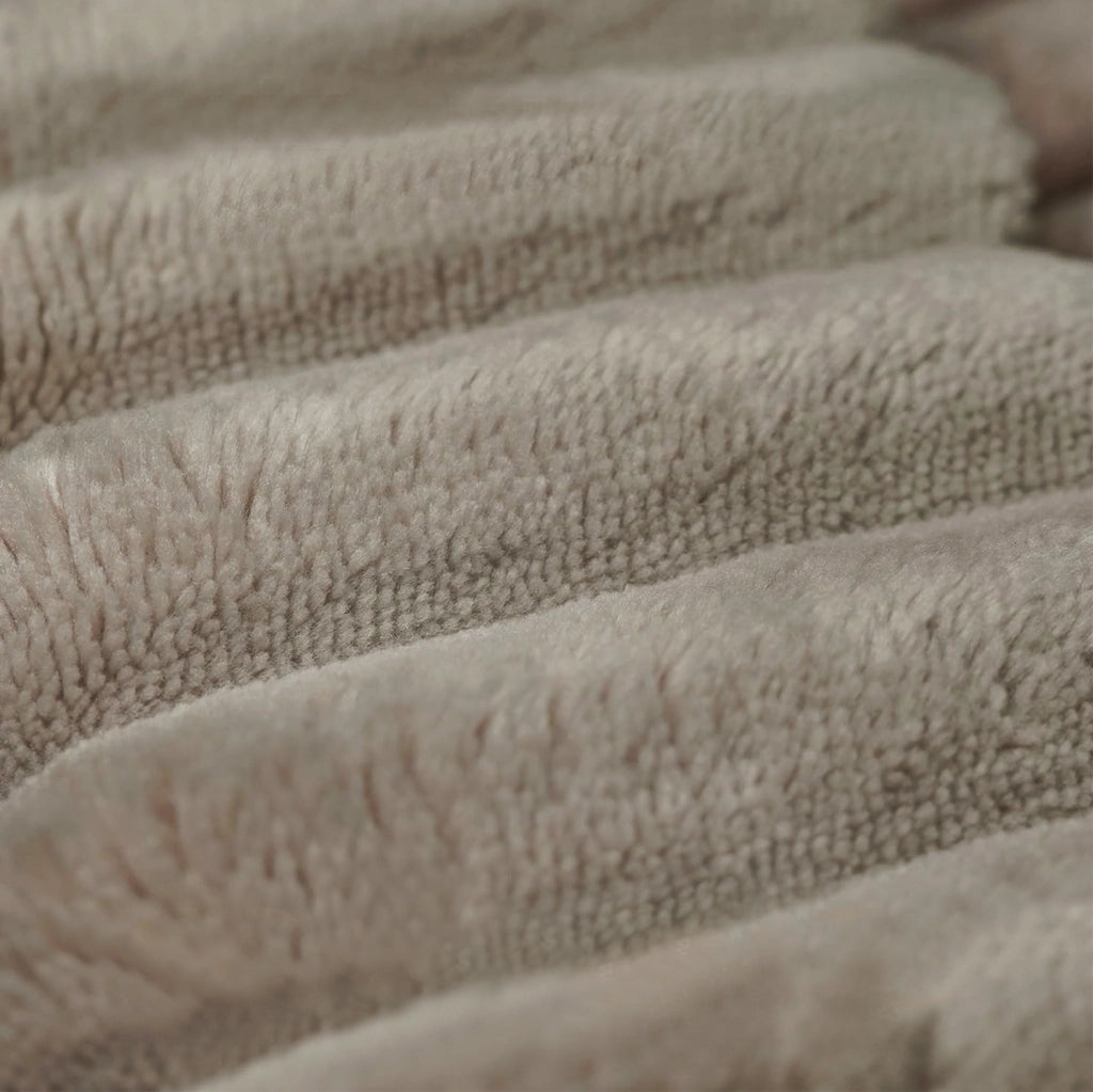 Divano modulare con chaise longue reversibile in tessuto camel
