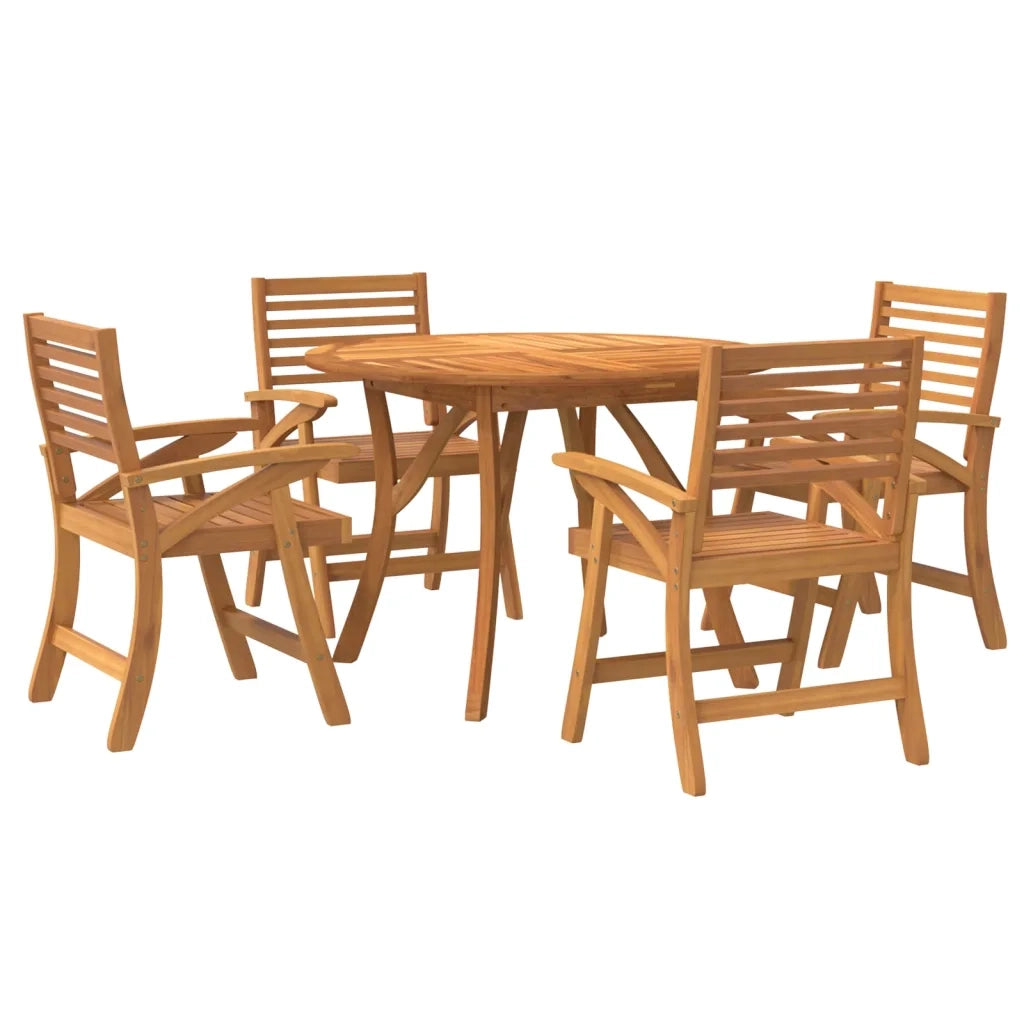 Set da Pranzo per Giardino 5 pz in Legno Massello di Acacia 3156856