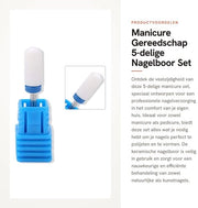 Kit di manicure/pedicure 5 pezzi - Strumenti per cura unghie - Rimozione cuticole sicura - Adatto per unghie naturali/artificiali - Kit di cura unghie