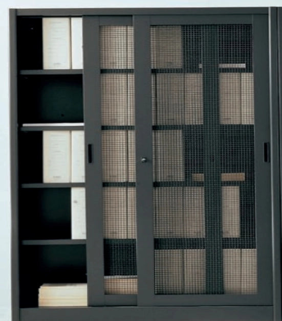 Armadio per Archiviazione ad Ante Scorrevoli in rete cm. 150x45x200h