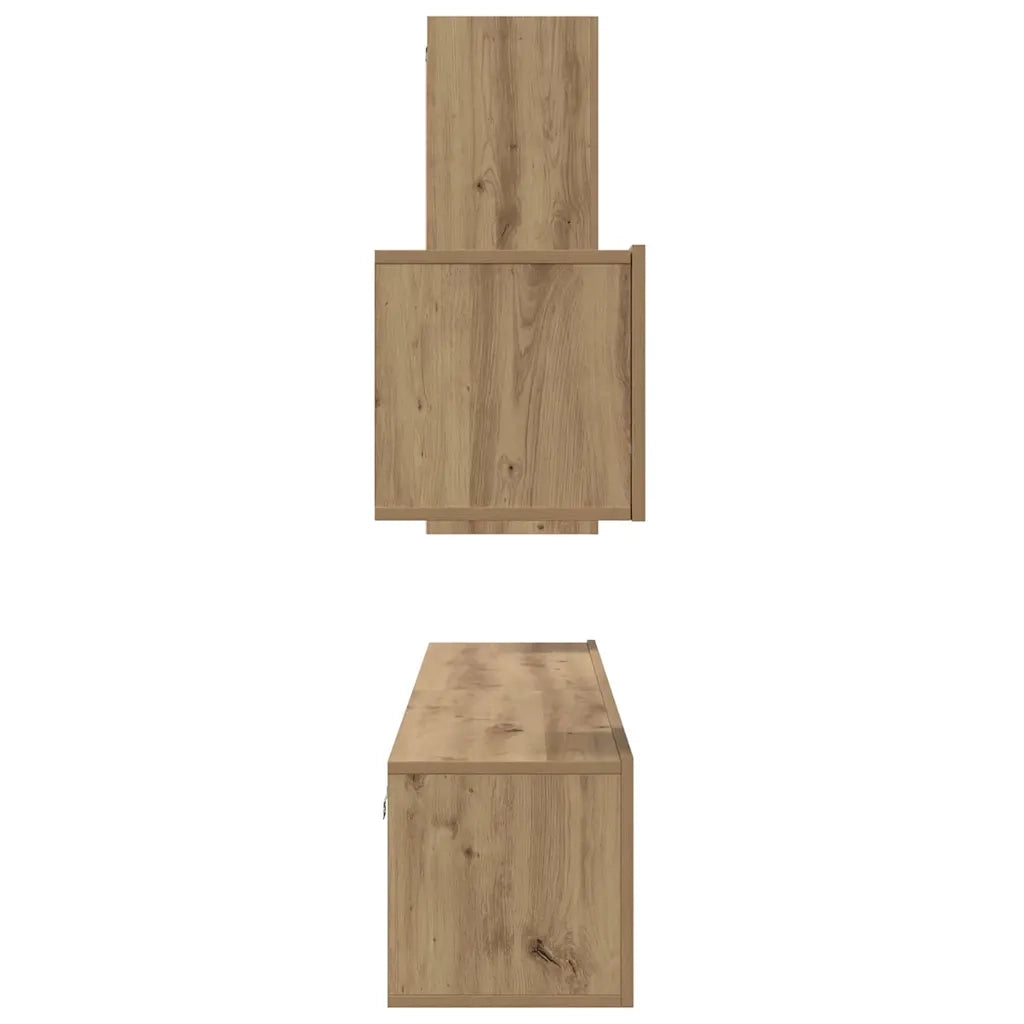 vidaXL Set mobile TV 4 pcs rovere artigianale 30.5 x 30 x 90 cm