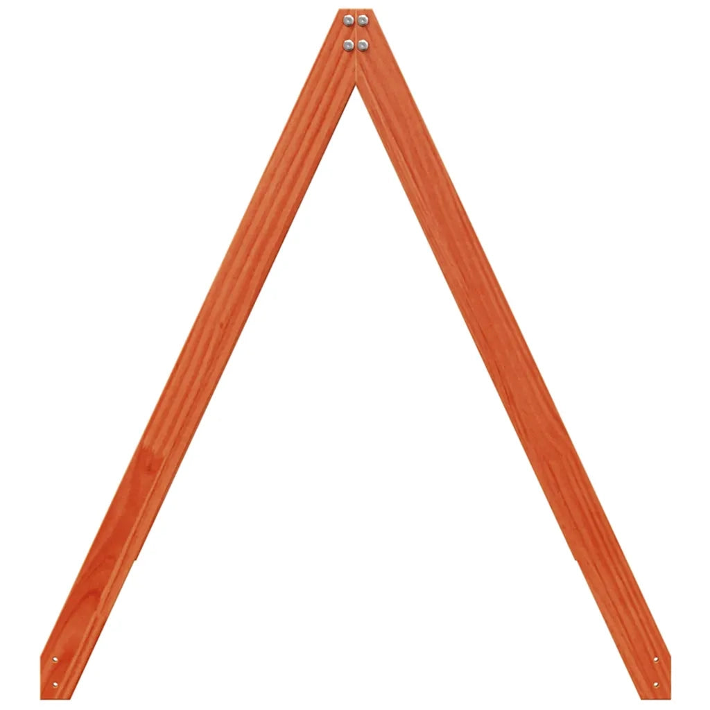 Tetto Letto Bambini Marrone Cera 199x95,5x88 cm Massello Pino