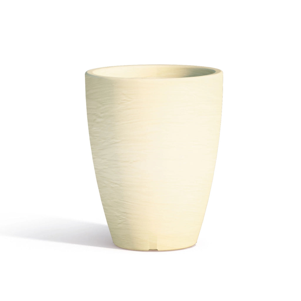Vaso Aloe In Resina Tondo Avorio H38 Ø 30Cm
