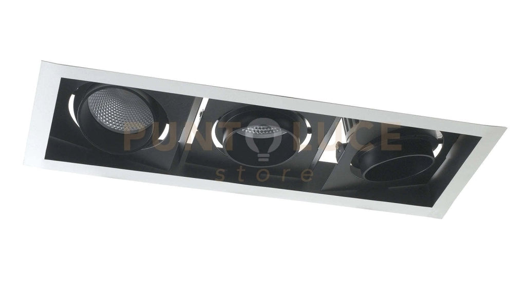 INCASSO LED APOLLO NERO 90W 8700LM 3000K ORIENTABILE 51,3X18,8X7,7CM