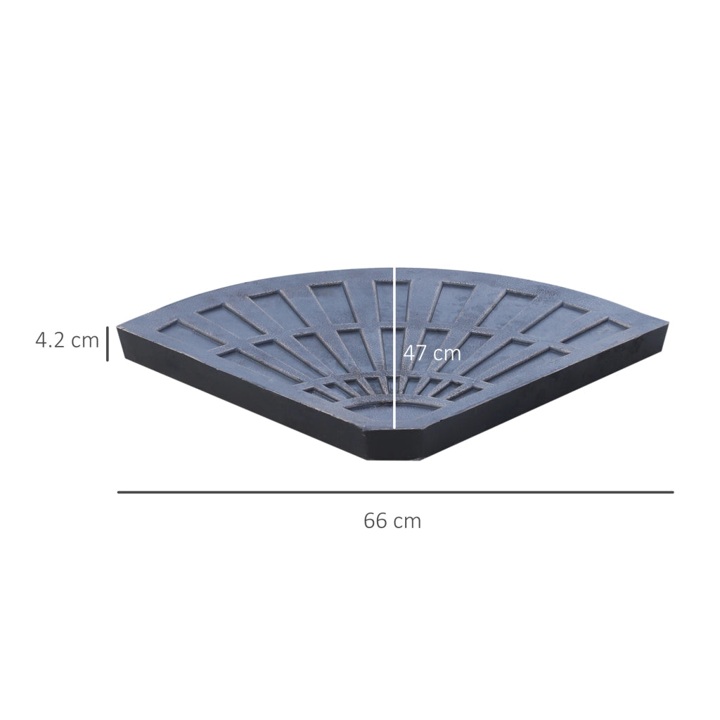 Set Pesi per Ombrellone a Base a Croce ¨C zephmum ¨C Bronzo, 28 kg, 66x47x4.2 cm