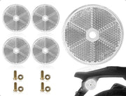 Set di Riflettori di 6 - Riflettori Ronde 6 cm - Leggero e Duraturo - Resistenti ai Colpi - Migliorata Visibilità - Incluso Viti e Dadi - Riflettore di Sicurezza
