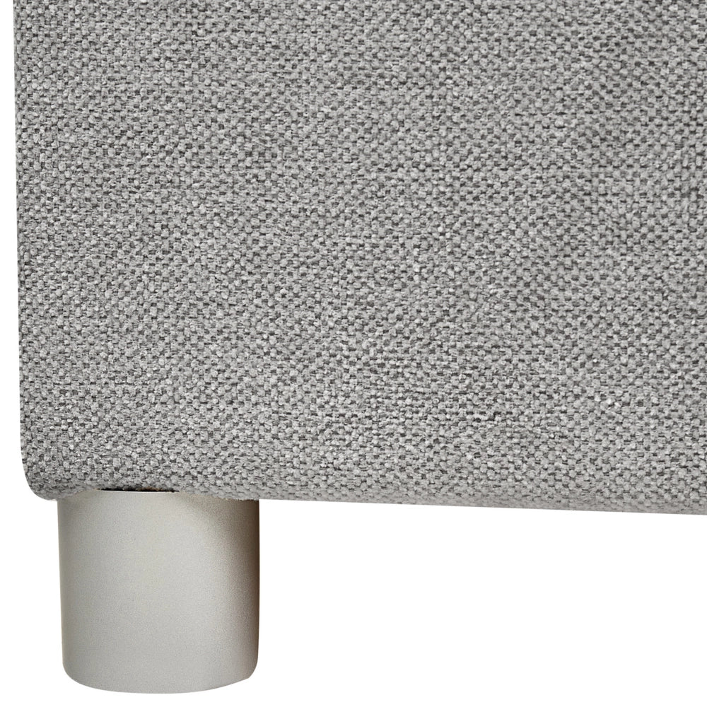 Letto Tessuto Grigio Chiaro 160 x 200 cm Imbottito Struttura Con Testiera Trapuntata E Materasso