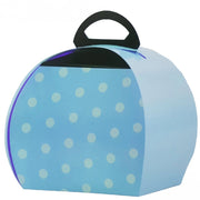 Trade Shop - 12 Scatole Pois Porta Torta Dolce Confetti Compleanni Nascita Battesimo Feste - Azzurro