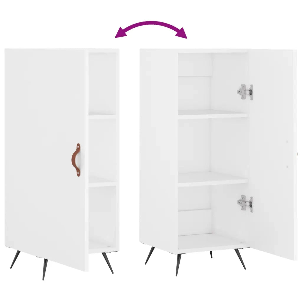 Credenza-Buffet-Armadio da cucina Bianca 34,5x34x90 cm in Legno Multistrato 181066