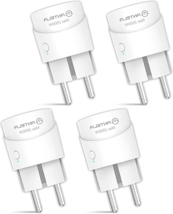 Pil Smart con Misurazione Consumo Elettrico - Supporto Alexa Google Home - Timer - WiFi 24 GHz - Smart Life Tuya - Set di 4