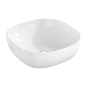 Lavabo da appoggio quadrato 41x41 cm bianco lucido in ceramica