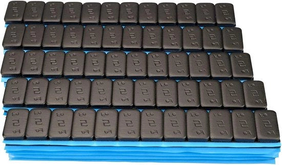 Pesi di bilanci in acciaio - 12 x 5 g - pesi di livellamento - pesi in acciaio - adesivo a strisce - richiesti
