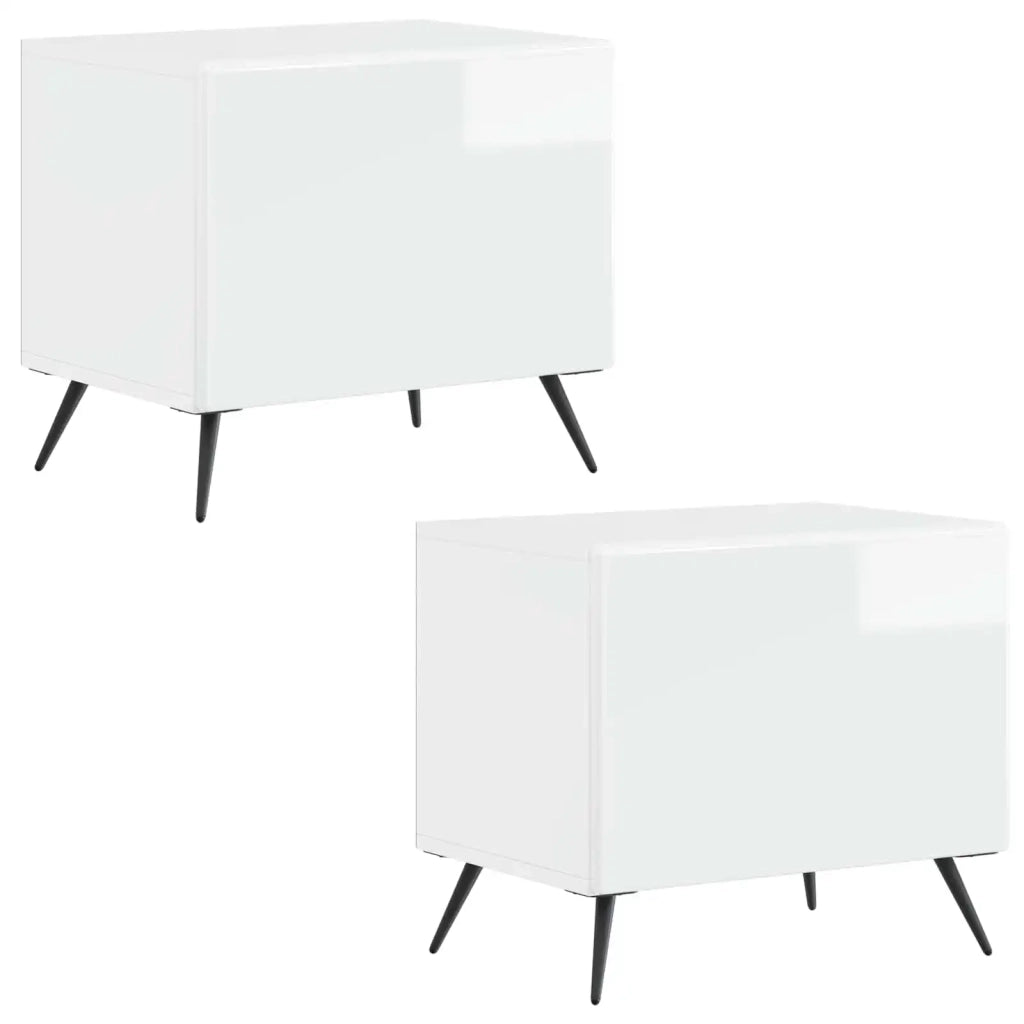Mobile TV Bianco Lucido Legno ingegnerizzato 897559