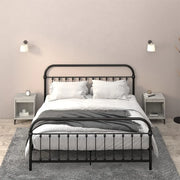 Comodini 2 pz-Set di 2 Tavolino da notte Grigio Cemento 40x35x50 cm 670103
