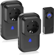 Deurbellore Dei con Interruttore EU - 260m di Raggio, IP55 Impermeabile, 58 Melodie, LED-Luce Scintillante