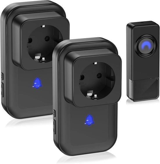 Deurbellore Dei con Interruttore EU - 260m di Raggio, IP55 Impermeabile, 58 Melodie, LED-Luce Scintillante