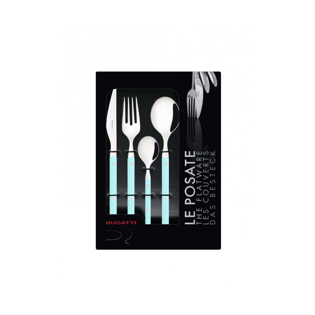ALLEGRA, Posate Set 24 Pz, Scatola Finestra, Casa Bugatti Colore: Azzurro
