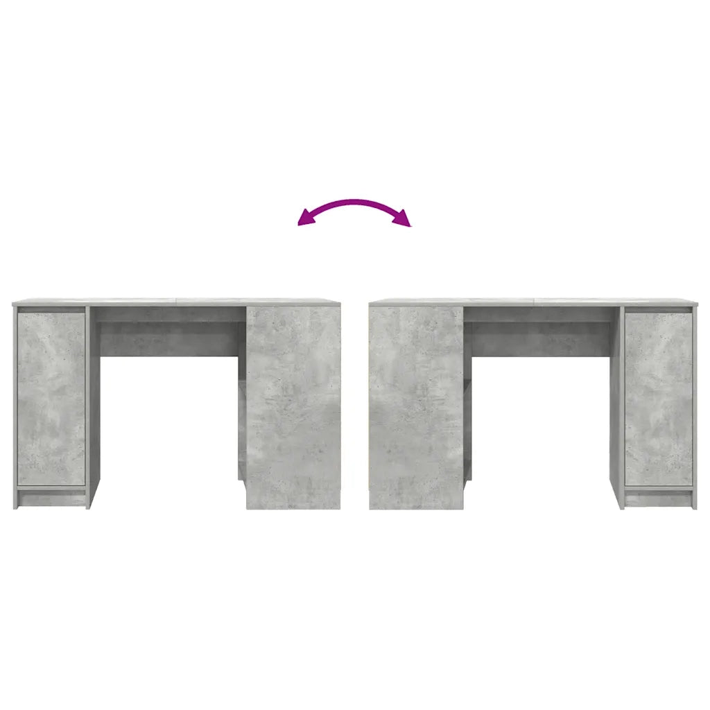 Scrivania Grigio Cemento 120x42x76 cm in Legno Multistrato 861817