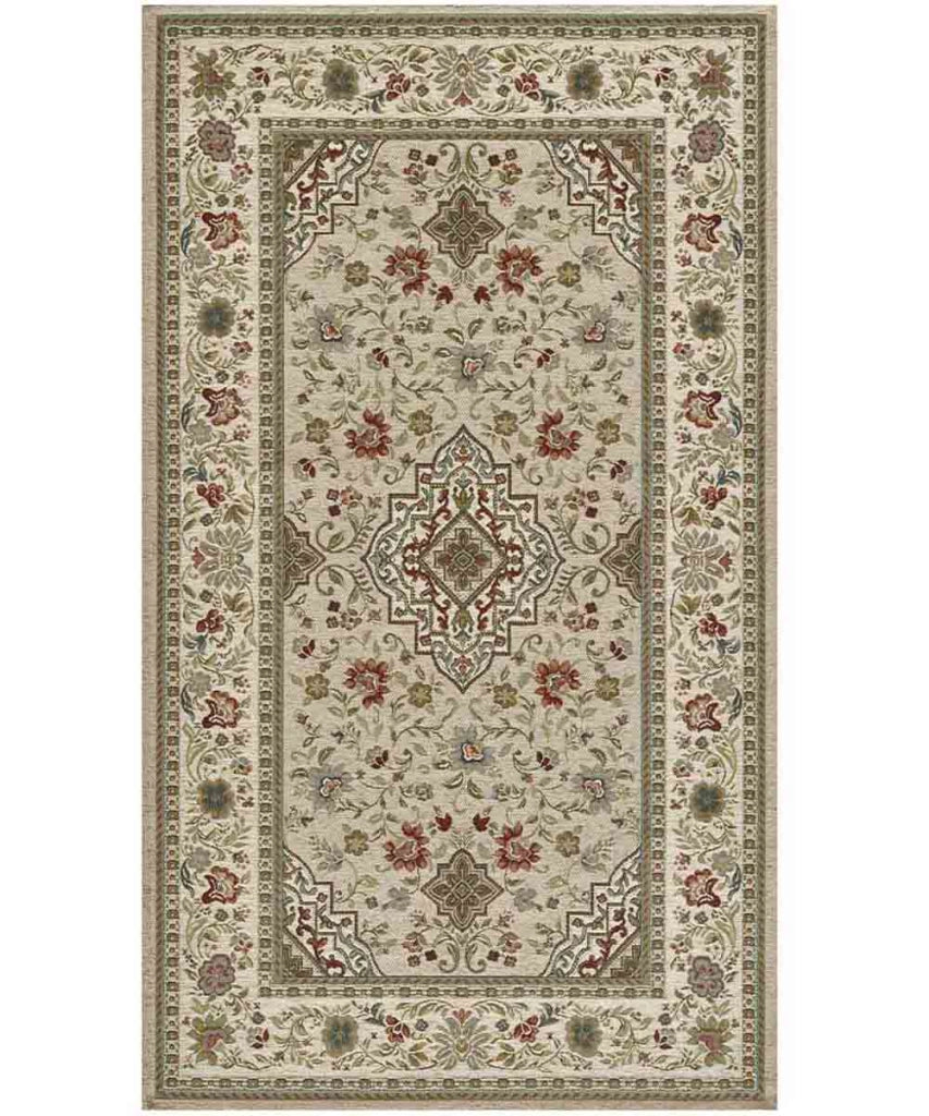 Tappeto Passatoia TABRIZ TORTORA cm.65x300 orientale classico in ciniglia multiuso lavabile velour antiscivolo