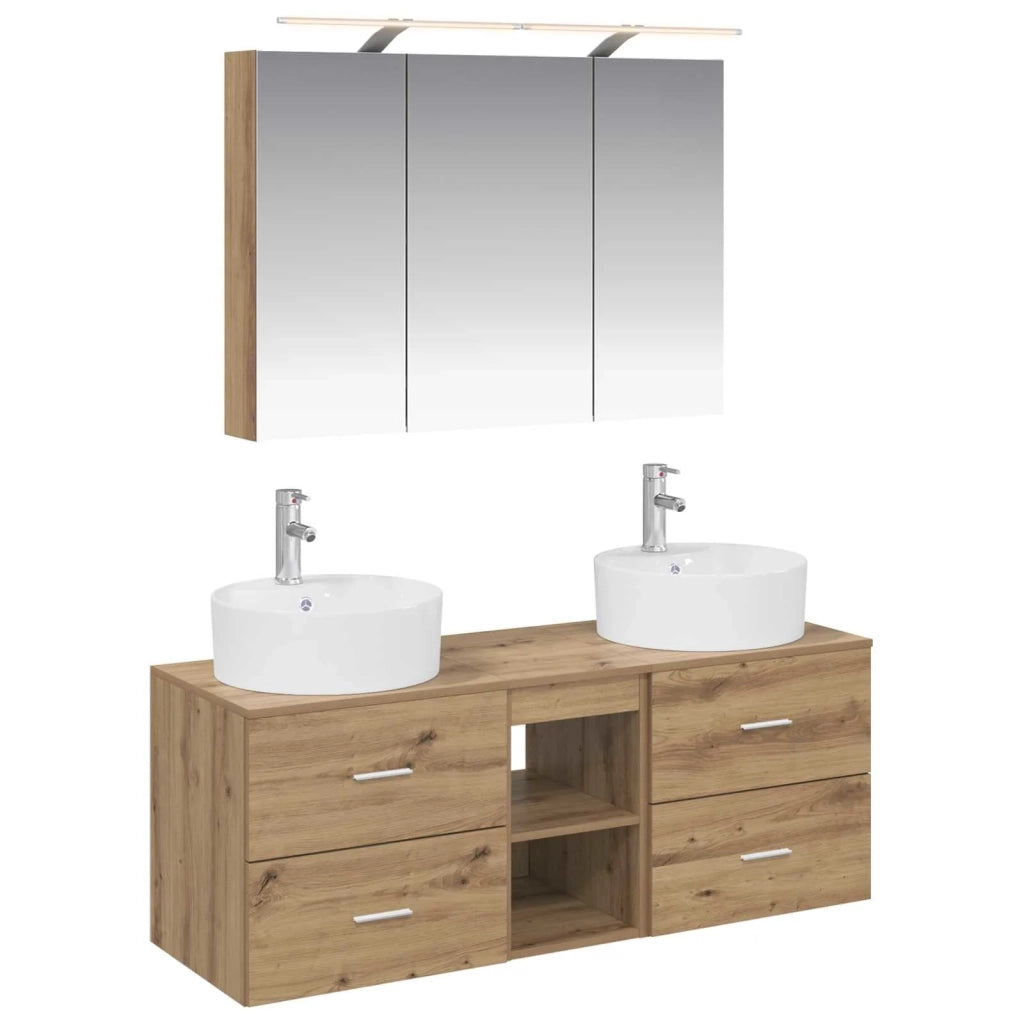 Set di mobili per il bagno 4 pcs Rovere Artigianale 3406902
