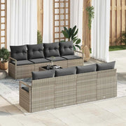 Set Divano da Giardino 9 pcs Grigio chiaro e grigio scuro 3354981