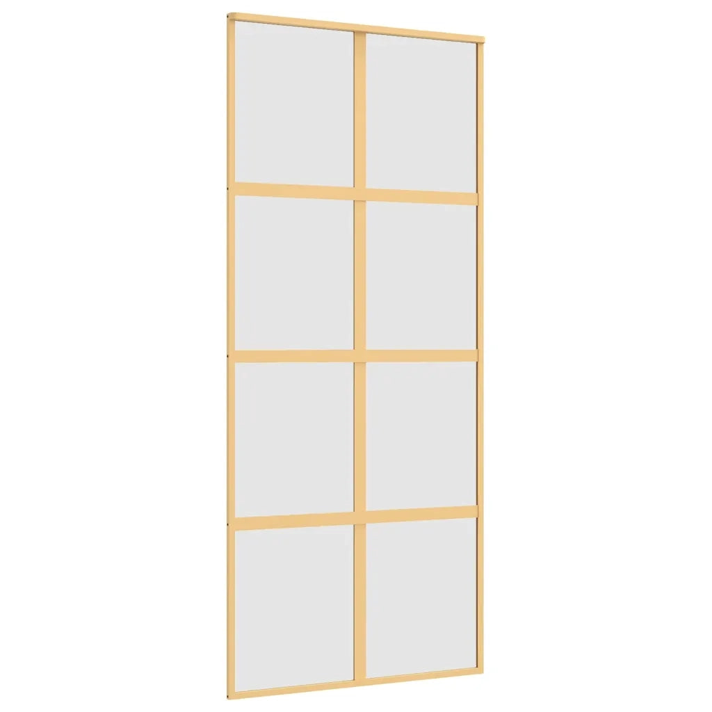 Porta Scorrevole Dorata 90x205 Vetro Smerigliato ESG Alluminiocod mxl 83757