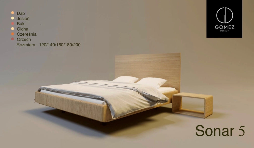LETTO IMBOTTITO SONAR FIVE 160x200 SOLIK OAK NATURALE