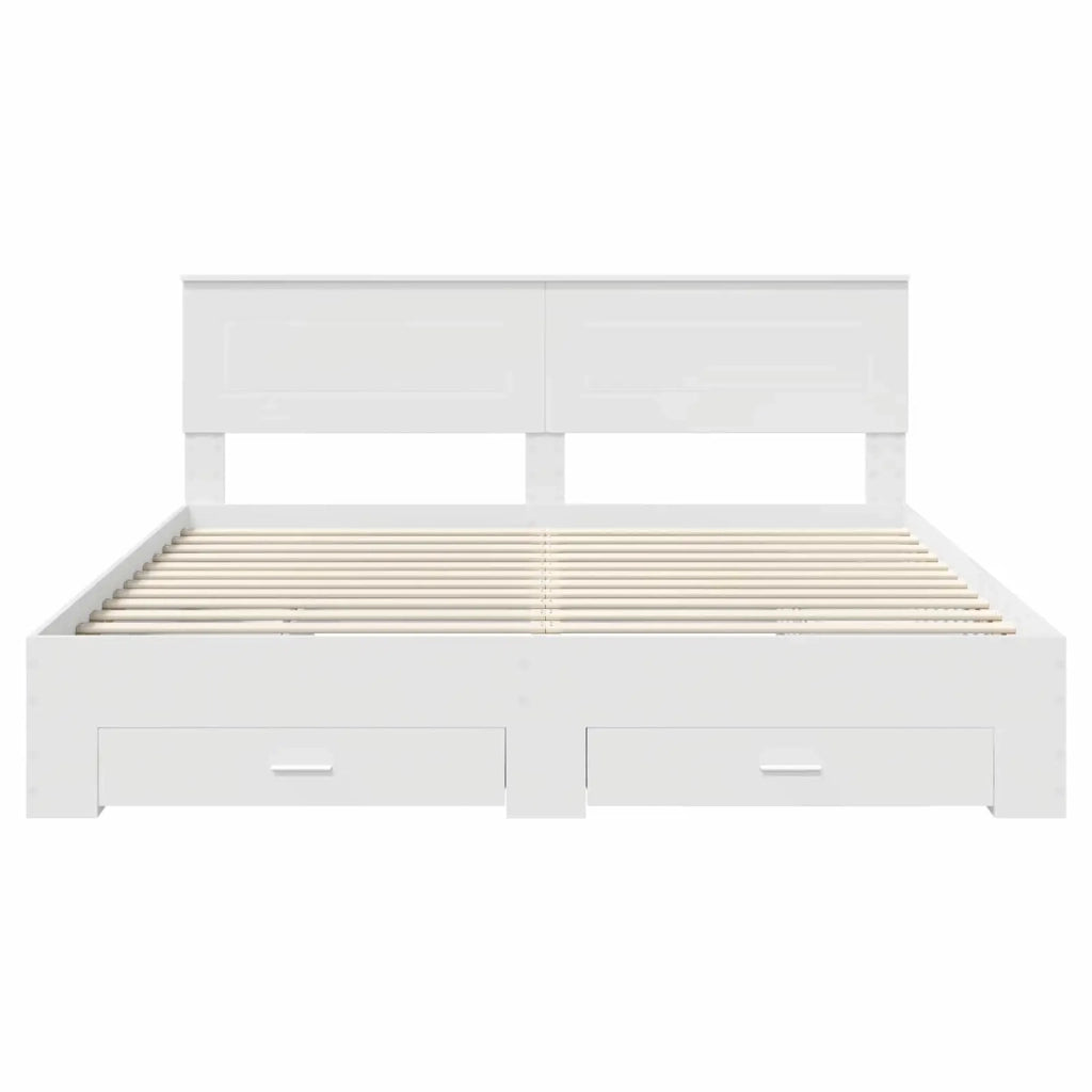 Struttura del letto Bianco 180 x 200 cm Legno multistrato 3408229