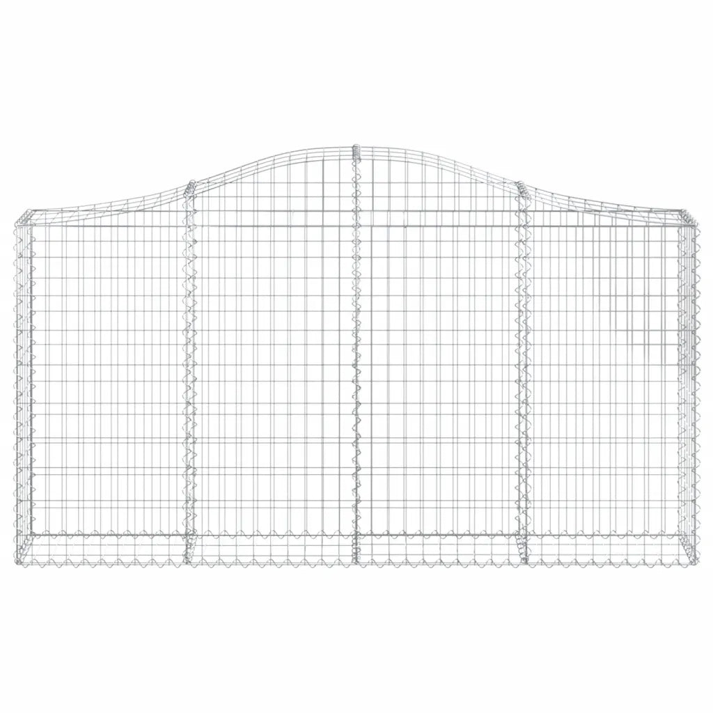 Cesti Gabbioni ad Arco 10 pz 200x30x100/120 cm Ferro Zincato 3145438