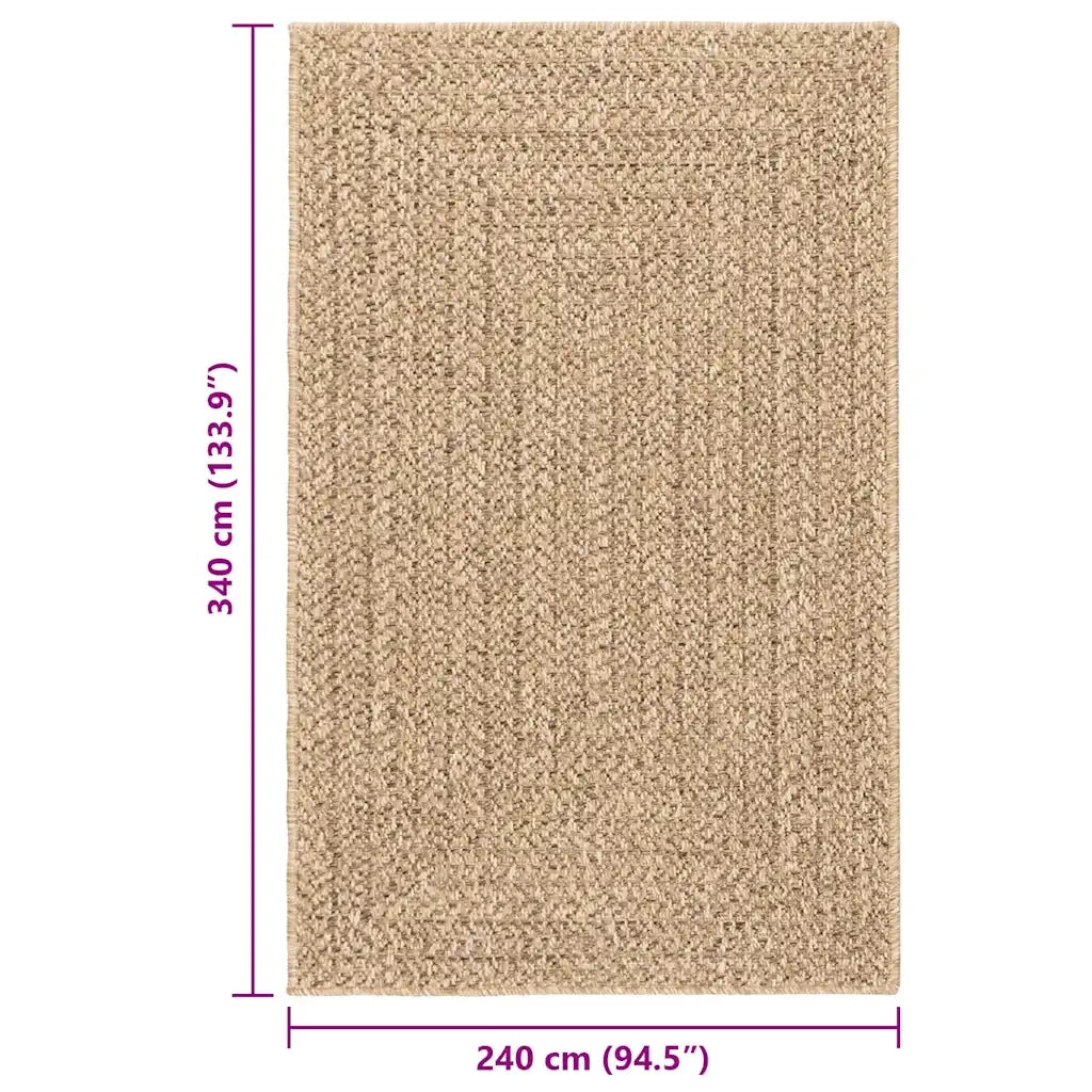Tappeto ZIZUR 240x340 cm Aspetto Iuta per Interni ed Esterni 4006157