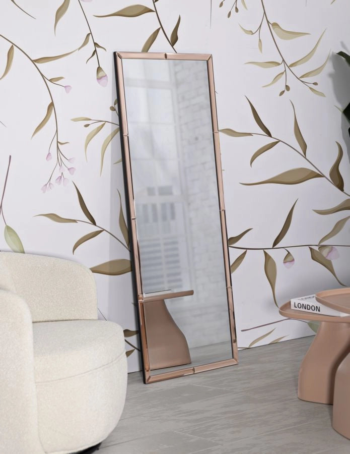 Specchio Da Muro Berlino Rosa Cm 55X2X150 Design Elegante