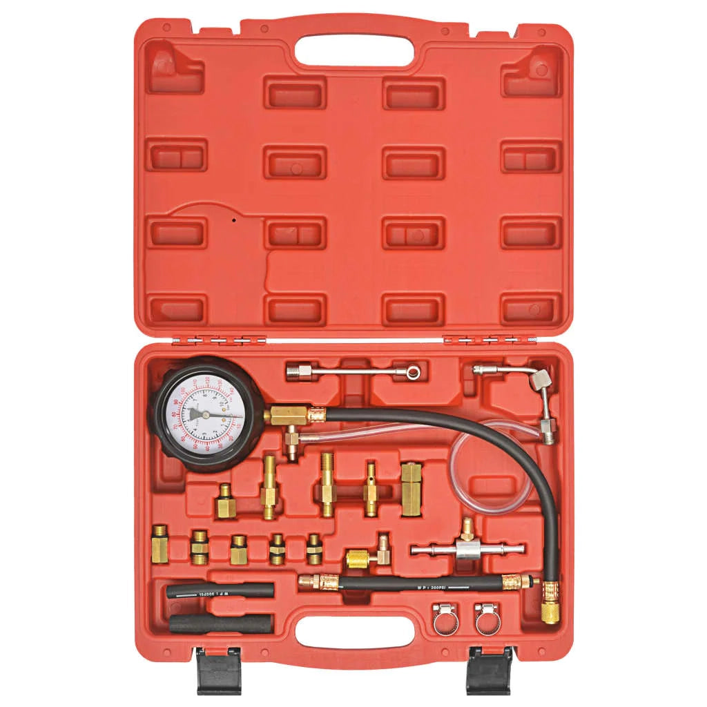 Kit manometro iniezione carburante per auto veicoli camion garage officina motori a benzina rosso 02_0004243