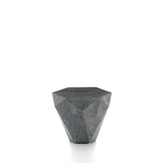 Tavolino da Soggiorno 60x60x50 cm in Pietra Fossile Diamond small Grigio