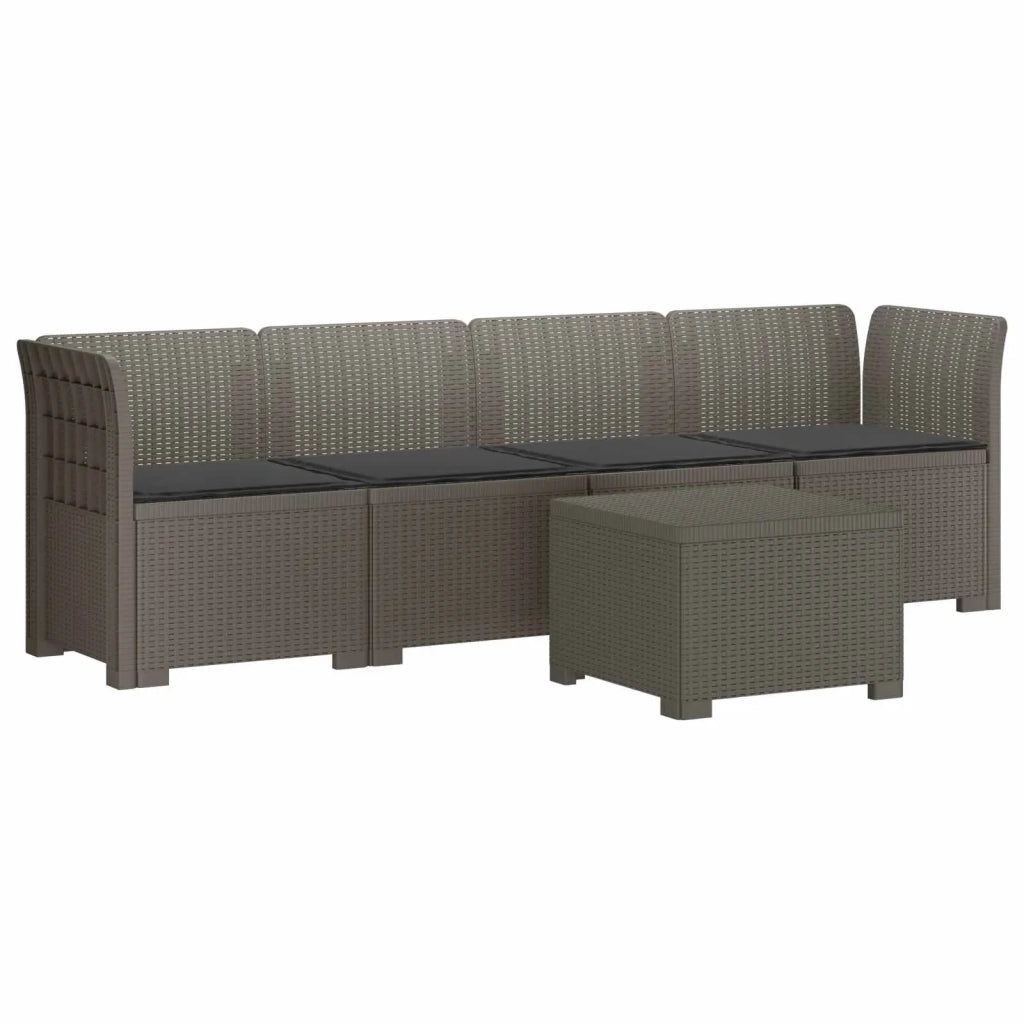 Divano da Giardino a 4 Posti con Cuscini in Stile Rattan PP 3443867