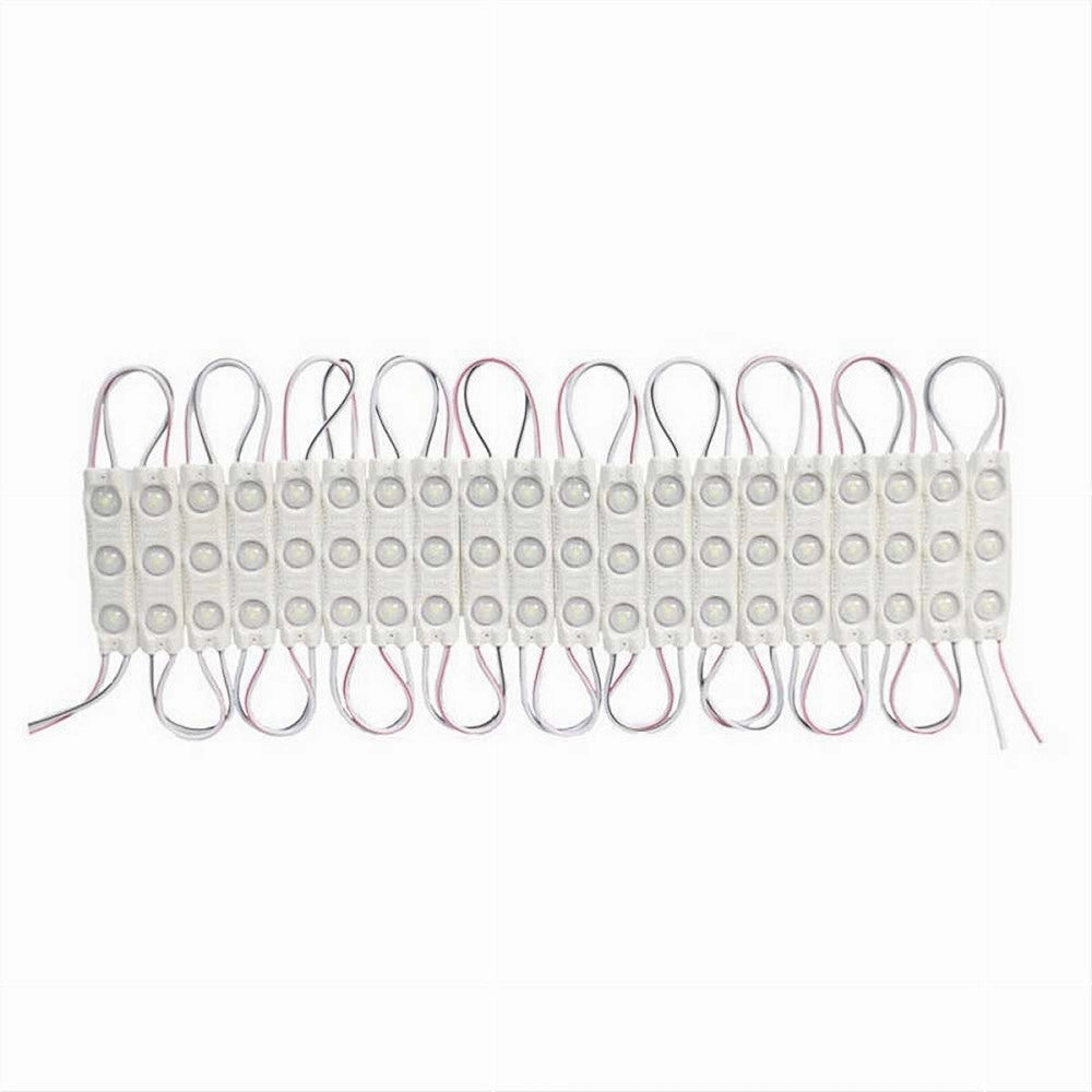 Trade Shop - Modulo Led 12v 20 Strisce 2835 Insegne Tabelle Vari Toni Luce Ip65 Abt-2835-6114 - -bianco Caldo      -