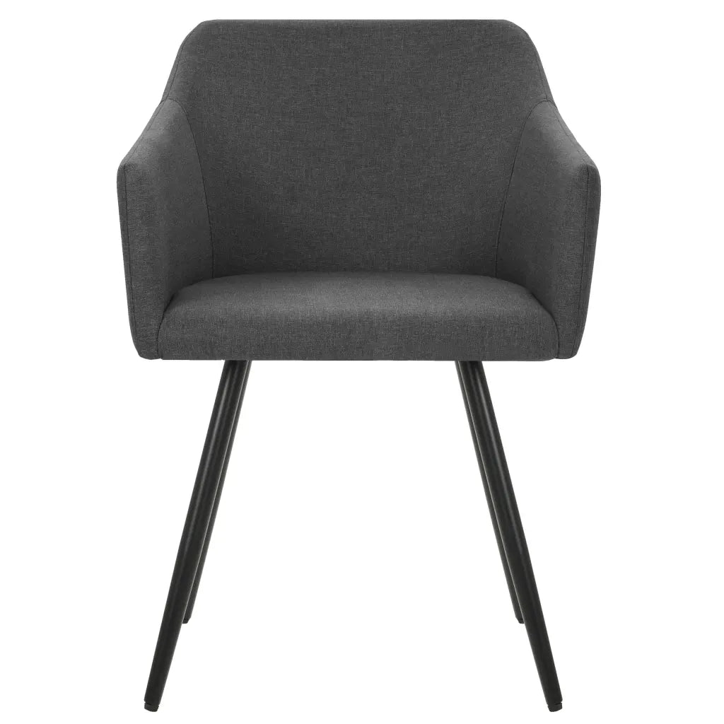 Sedie da Pranzo 4 pz Grigio Scuro in Tessuto cod mxl 12246