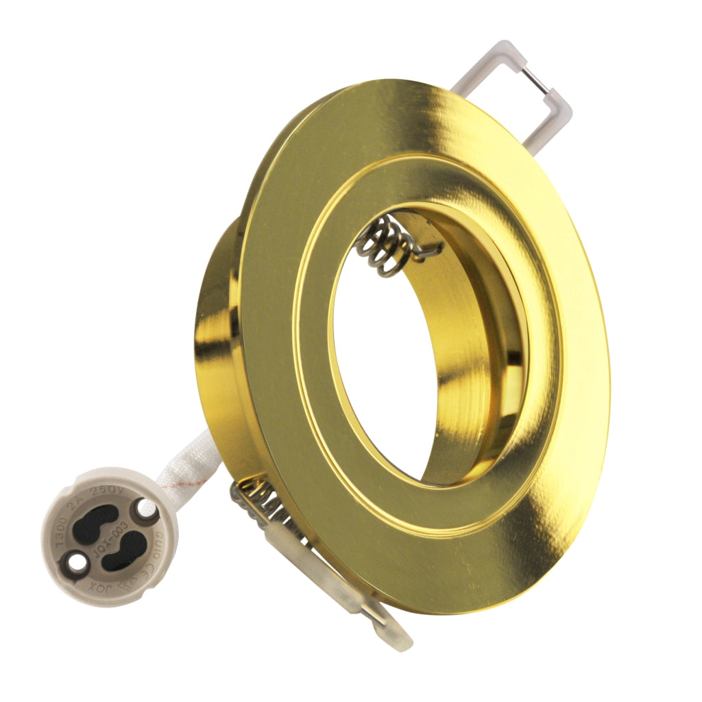 Faretto da incasso tondo oro GU10 in alluminio Polux
