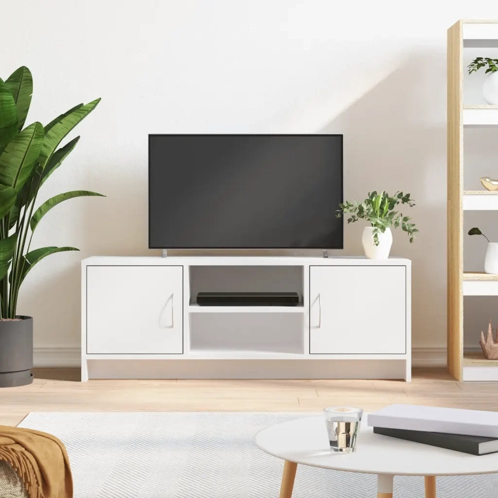 Mobile Porta TV Bianco 102x30x37,5 cm in Legno Multistrato 823253