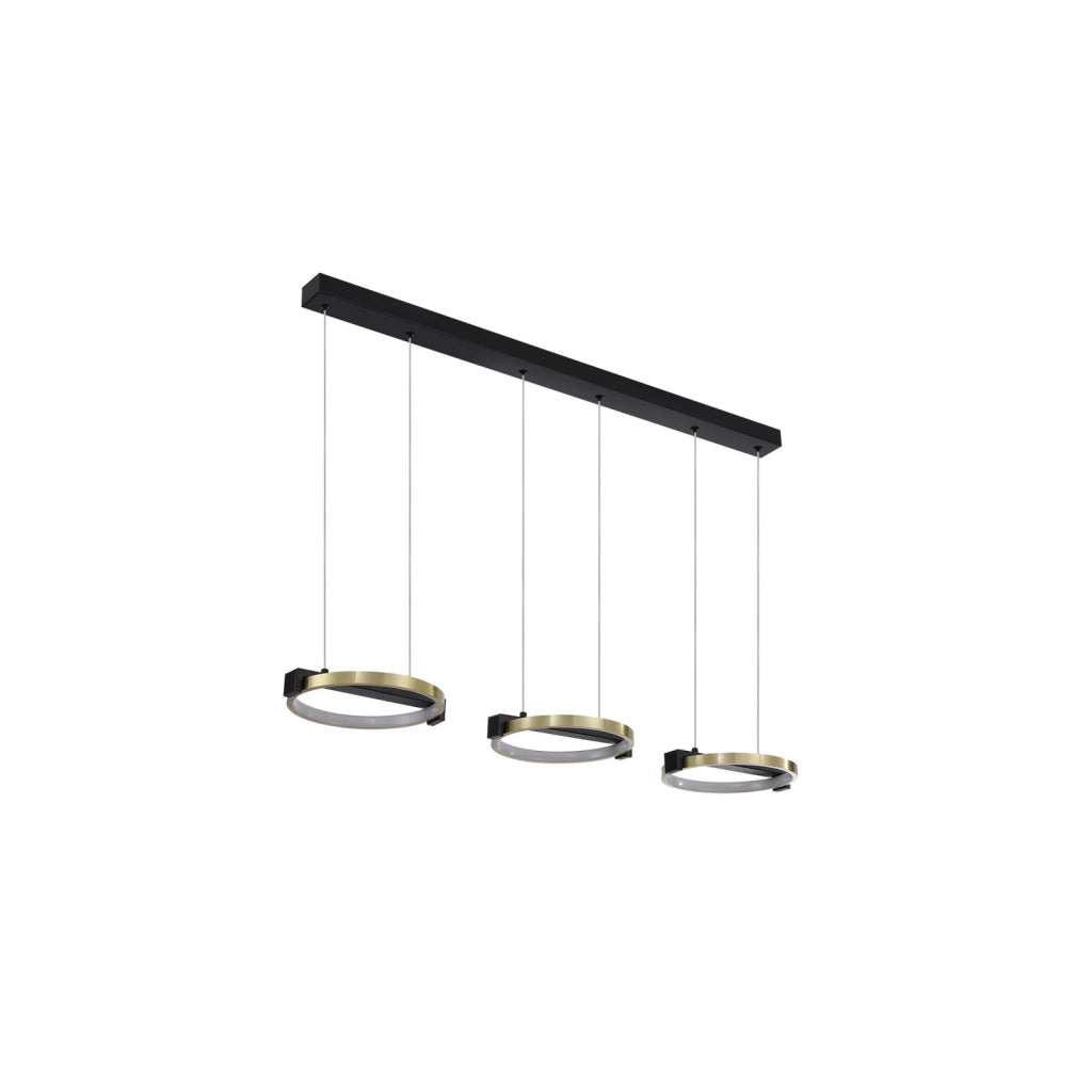 Barra LED aerea da 3 litri, pendente, metallo oro e nero