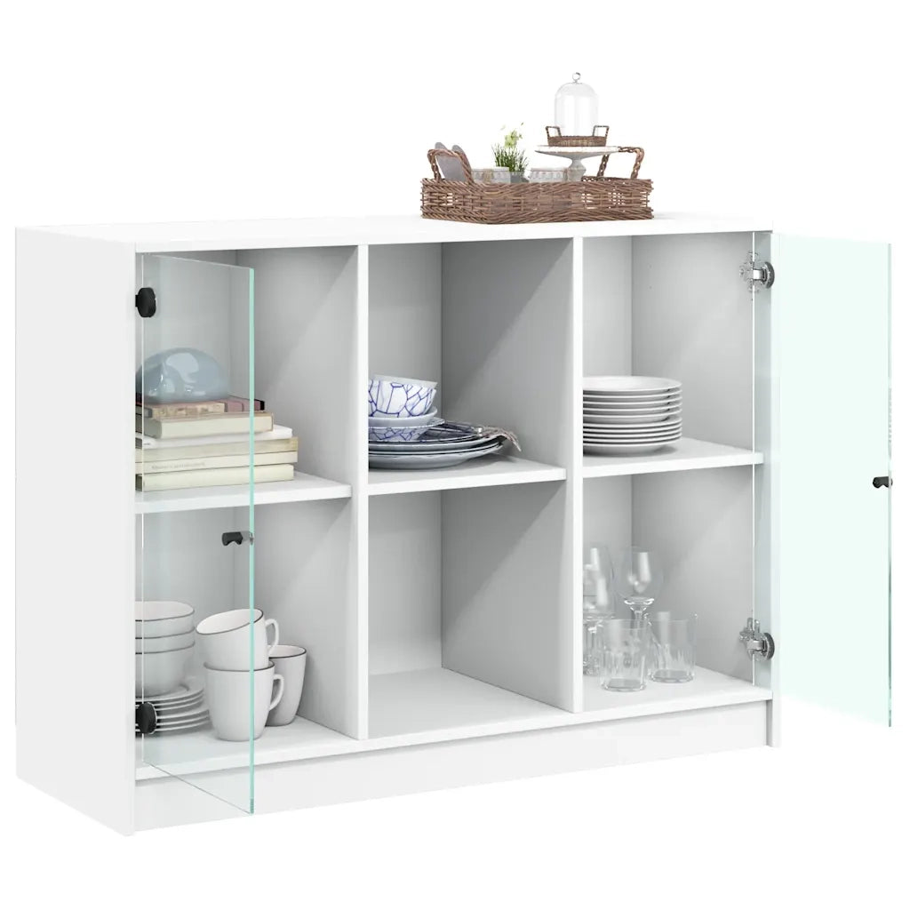 Credenza Bianca 102x37x75,5 cm in Truciolato